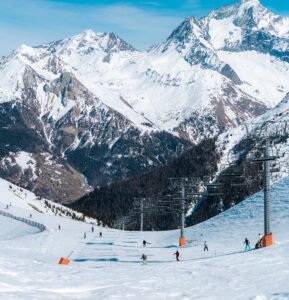 French Alps mountain range.